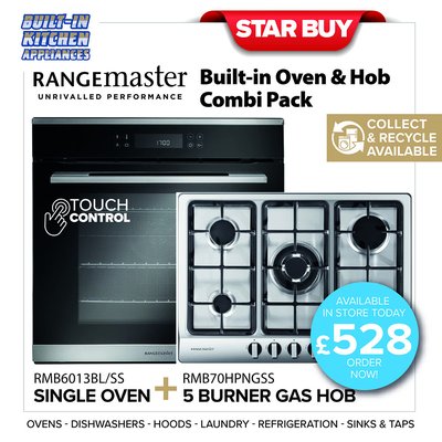 Rangemaster touch control single electric oven and hob pack