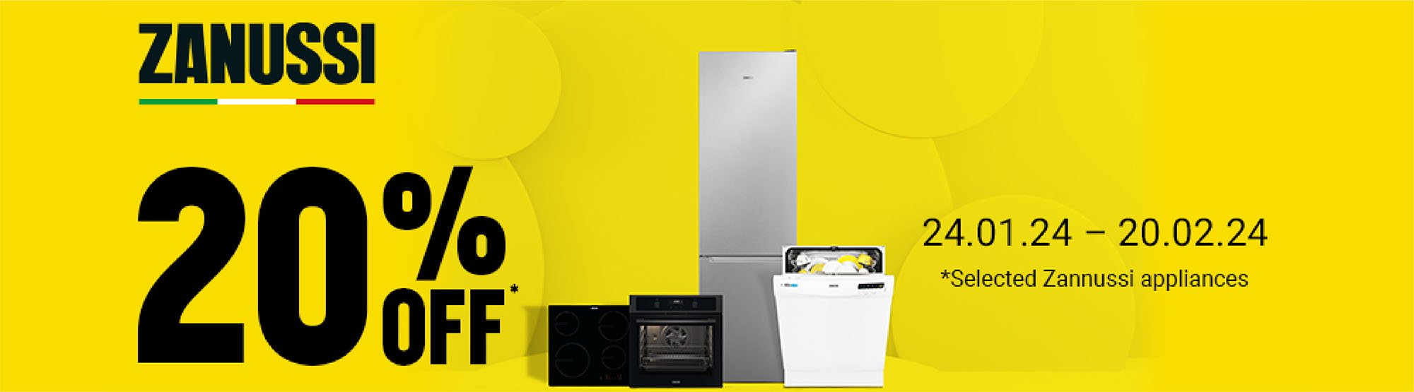 Zanussi 20% OFF on selected AEG Kitchen Appliances - Use code "ZANUSSI20"