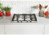Hoover H-HOB 300 GAS HHG6BRK3X 59.5cm 4 Burner With Cast Iron Pan Supports Gas Hob Stainless steel