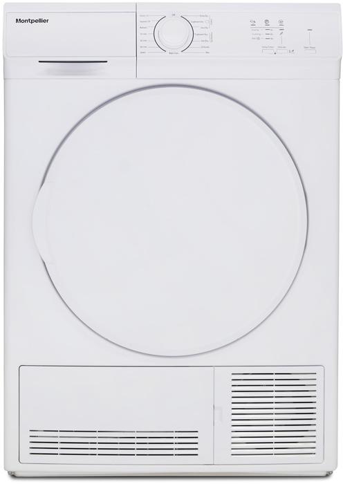 Montpellier MCD7W 7kg 59.6cm wide Condenser Freestanding Dryer White