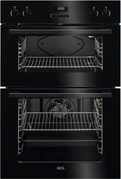 AEG DEE431010B Multifunction Surroundcook 66Litres Built-in Double Electric Oven Black