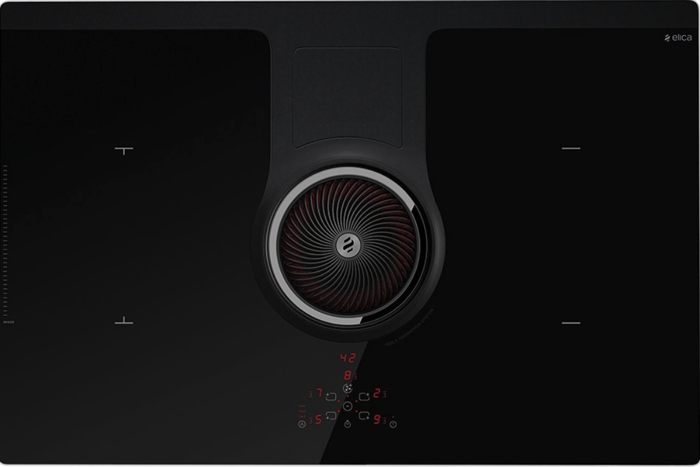 Elica Nikola Telsa NT-RC 83cm 4 x Zones with Air Venting ( Built-in Extractor ) Induction Hob Black