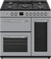 Newworld NW91DF3ST 90cm 3 Cavity Dual Fuel Range Cooker Stainless steel