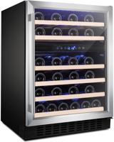 Amica AWC600SS 60cm 46 Bottle Dual Zones Wine Cooler Stainless steel