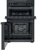 Hotpoint HDM67V92HCB 60cm Double Oven & Ceramic Hob 77-Litre Freestanding Electric Cooker Black