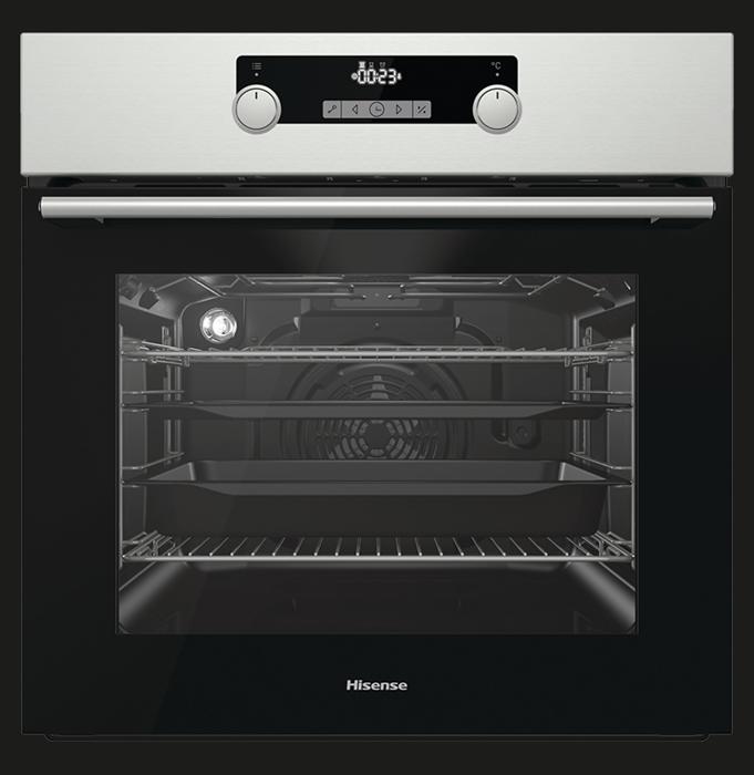 Hisense BSA5221AXUK with Even Bake & Steam Add 71-Litre Built-in Single Electric Oven Stainless steel