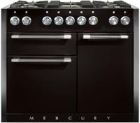 Mercury MCY1082DFAB Mercury 1082 Dual Fuel 93220 Dual Fuel Range Cooker Ash Black (Chrome Trim)