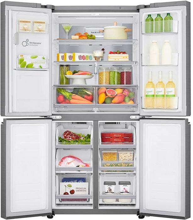 LG NatureFRESH™ GML844PZ6F Slim MultiDoor Fridge Freezer, 506Litre