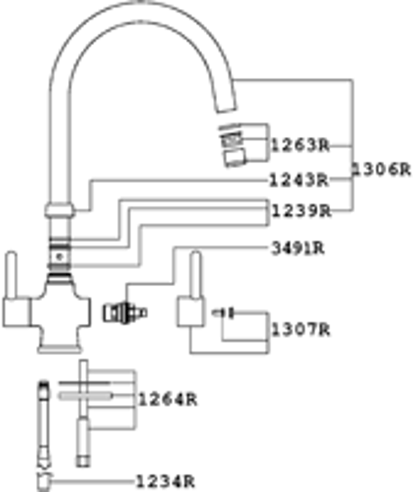 San Marco Taps Davenport Swan Neck Monoboc Tap Brushed Nickel Built In