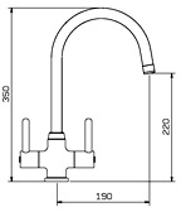 San Marco Taps Davenport Swan Neck Monoboc Tap Brushed Nickel Built In