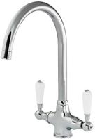 Reginox Elbe ( White Levers ) Tap Chrome