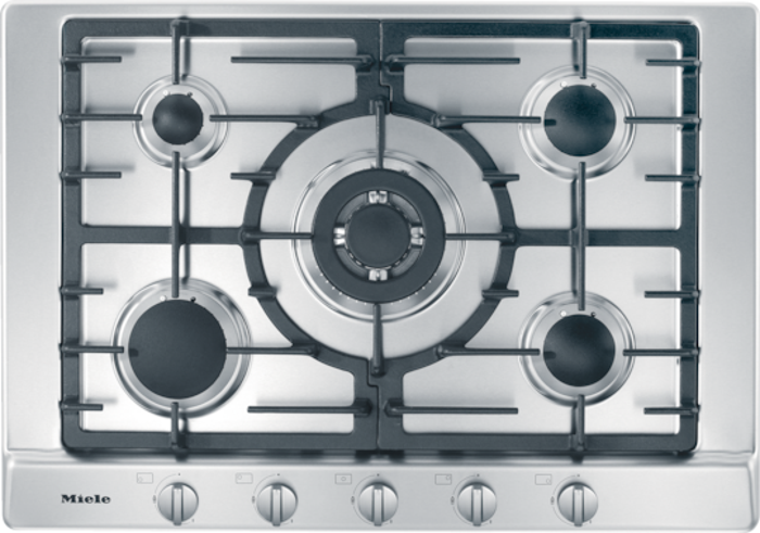 Miele KM2032 75cm, Built-In 5 Burner Gas Hob Clean Steel