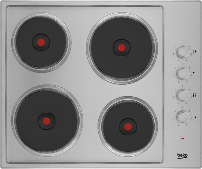 BEKO HIBE64101X 60cm Side Sealed Solid-Plate Electric Hob Stainless steel