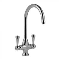 Homestyle HS985B Twin Lever Tap Brushed Steel