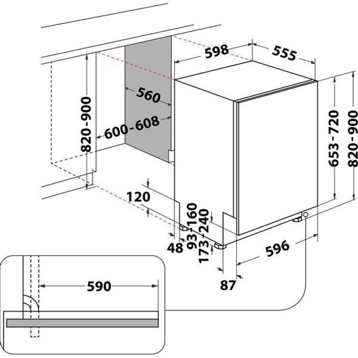 Hotpoint HIC 3B19 C UK 13 Place Settings ( HIC3B19C ) Integrated