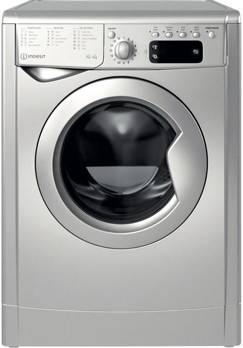 Indesit IWDD 75145 S UK N Ecotime 7kg Wash 5kg Dry 1400 spin  ( IWDD75145SUKN ) Freestanding Washer Dryer Silver