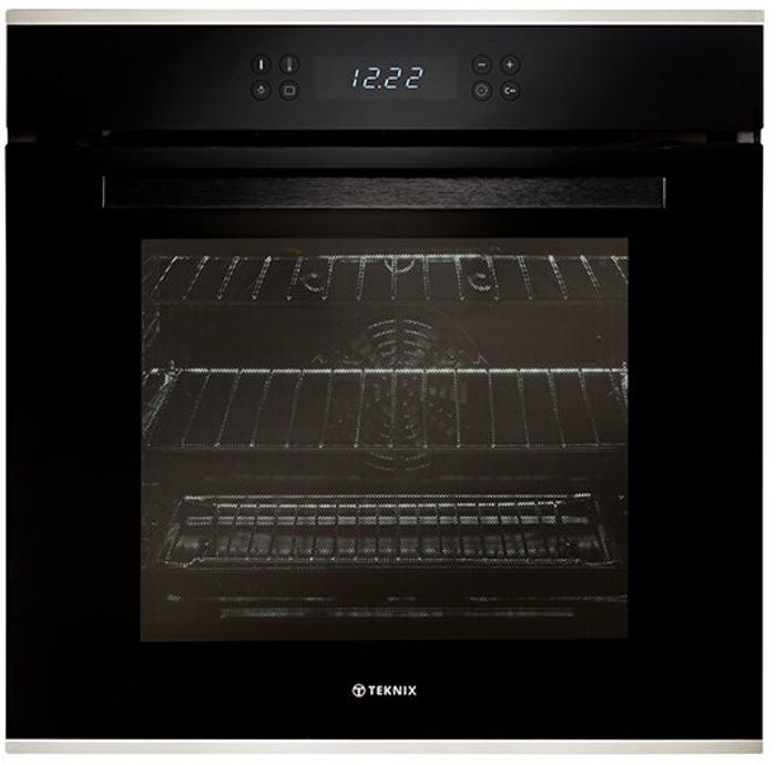 Teknix SCS62TX 60cm 10 Function Oven Programmable Timer Built-in Single Electric Oven Black