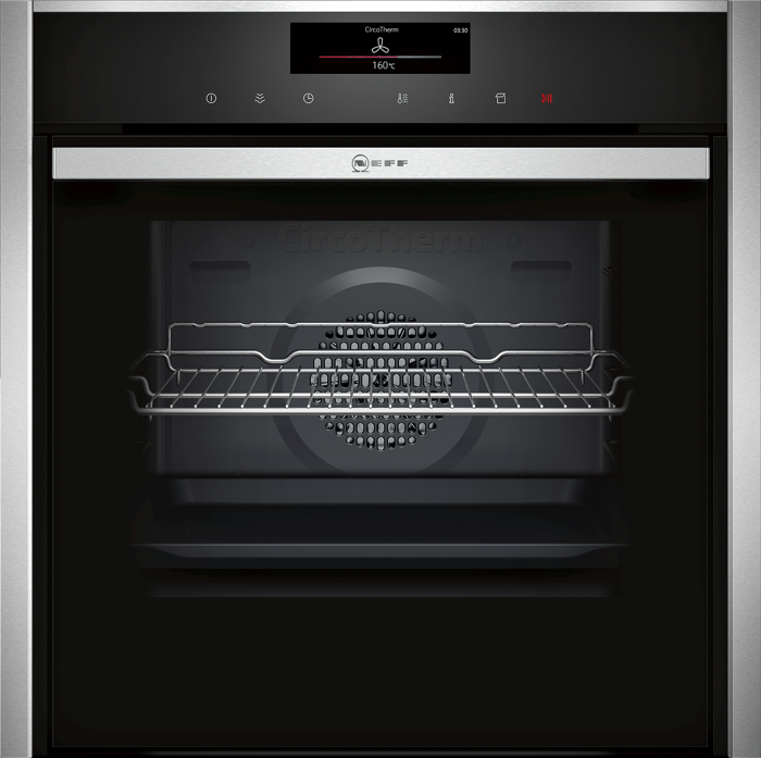 NEFF B58VT68H0B  N 90,  60 x 60 cm, Oven with added steam function Built-in Single Electric Oven Stainless steel