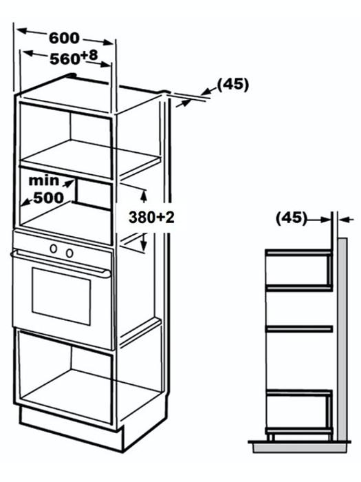 CATA UBMG25SS builtin microwave 900 Watts & grill 1000 Watts Builtin