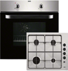 Zanussi ZPGF4030X Electric Fan Oven With 4 Burner Gas Hob Built-in Oven and Hob Pack Stainless steel