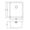 Homestyle UM1023 Rhombus Compact Single Bowl Undermount Sink Stainless steel