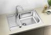 Blanco DINAS XL 6 S COMPACT (Short Drainer) 78cm Single Bowl Inset Sink Brushed Steel