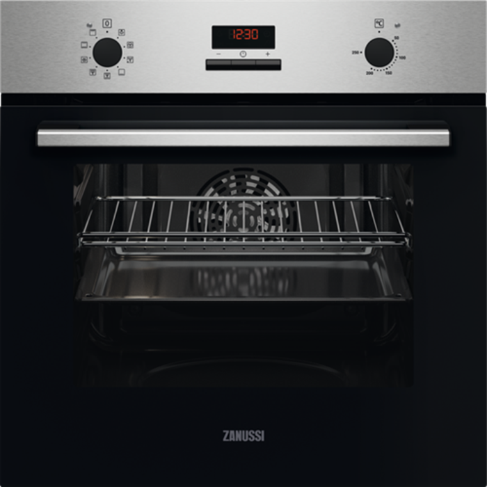 Zanussi ZOHNE2X2  Series 20 FanCook 65-Litre Built-in Single Electric Oven Stainless steel