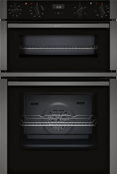 NEFF N 50 U1ACE2HG0B CircoTherm® Built-in Double Electric Oven Graphite