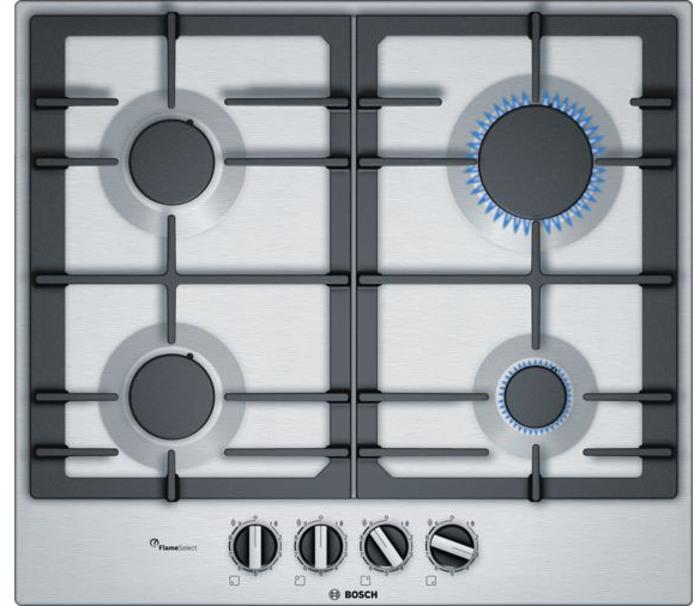 Bosch PCP6A5B90 Serie | 6 - 4 x Burners Gas Hob Stainless steel