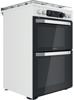 Hotpoint HDM67G9C2CW/UK Double cavity Freestanding Dual Fuel Cooker White