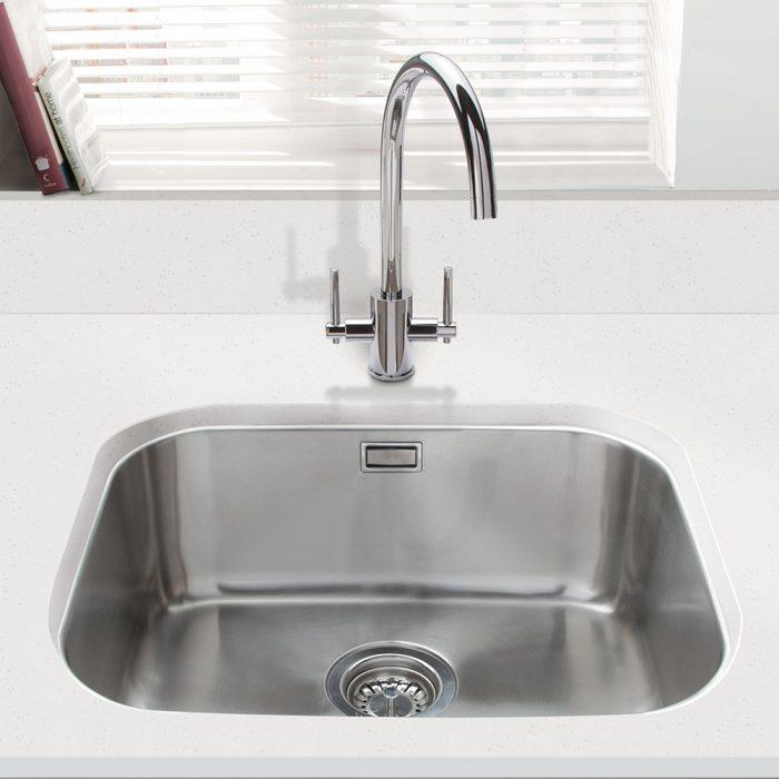 Carysil UM1009 Classic Large Single Bowl Undermount Sink Stainless ...