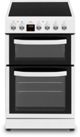 Newworld NWTOP53DCW 50cm Double Oven Freestanding Electric Cooker White