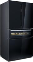 Siemens KF96RSBEA, iQ700, French Door Bottom Mount Refrigerator, Glass door, 183 x 90.6 cm, Nofrost. American Style Fridge Freezer Black