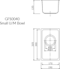 NorthernSinks GFS0040 S & J Half Bowl Undermount Sink Stainless steel
