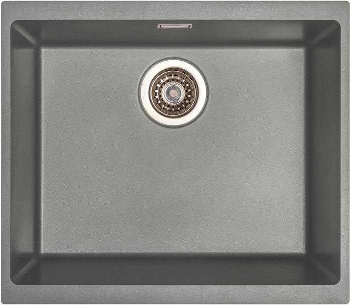 Carysil EN500 Quadrus 53cm Single Bowl Undermount Sink Graphite Grey