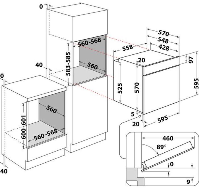 Hotpoint SA2 540 H WH Multifunction Oven 60cm 66Litres ( SA2540HWH