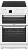 Teknix TK63DCW 60cm Ceramic Double Oven Freestanding Electric Cooker White