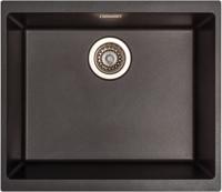 Carysil EN500 Quadrus 53cm Single Bowl Undermount Sink Black