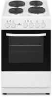 Newworld NWSIM50EW 50cm Electric Solid Plate Single Freestanding Electric Cooker White