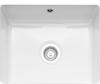 Caple Ettra ETT600U Single Bowl Ceramic with CPK501 Waste & Overflow kit Undermount Sink White