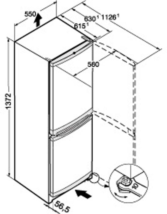Liebherr CU2331 55cm 60/40 Split SmartFrost 209Litres Freestanding