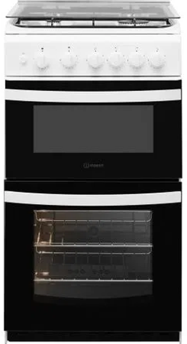 Indesit ID5G00KMW/UK /L 50cm ( with Lid) Freestanding Gas Cooker White