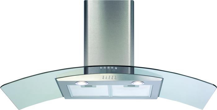 CDA ECP102SS 100cm Curved Glass Extractor Hood Stainless steel