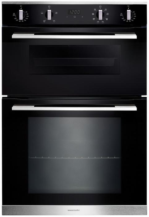 Rangemaster RMB9048BL/SS 90cm Built-In 4/8 Functions Double Built-in Double Electric Oven Black