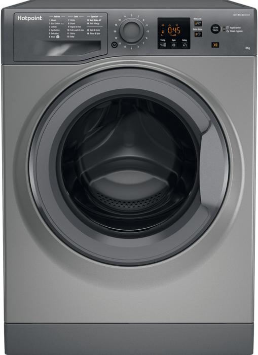Hotpoint NSWR 843C GK 1400spin Freestanding Washing Machine Graphite
