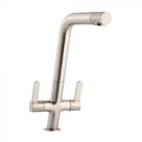 Carysil HS505B  Twin Lever Angled Tap Brushed Steel