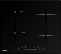 Creda C60ISC 60cm 4 Zone Touch Control Induction Hob Black Glass