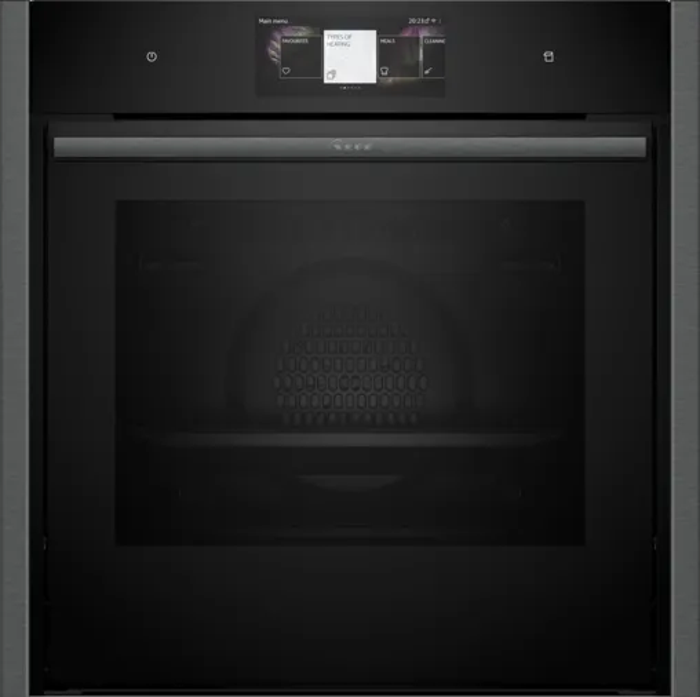 NEFF B64FT53G0B N 90 60 x 60cm with Steam function Built-in Single Electric Oven Graphite Grey