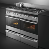 Fisher & Paykel OR120DDWGX2 120cm  Six burner gas hob with two wok burners Two separate convection ovens Dual Fuel Range Cooker Stainless steel