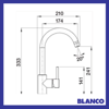 Blanco Envoy Single Lever Galvanic Mixer Tap Black